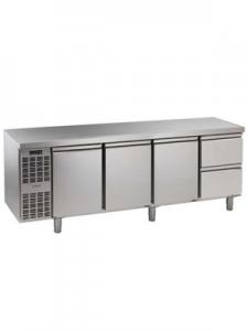 Nordcap Kühltisch mit Arbeitsplatte CLM 650-4-7011 (4 Abteile)