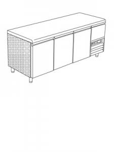 Nordcap Tiefkühltisch TKT 37001 (3 Türen)